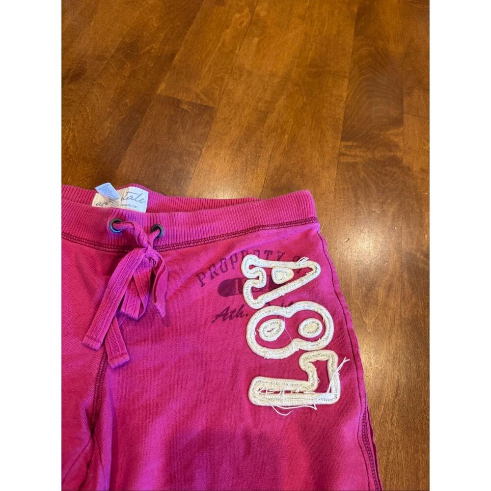 Y2K Aeropostale Pink 87 Logo Sweat Shorts Women’s Medium Low Rise Lounge - Picture 2 of 4